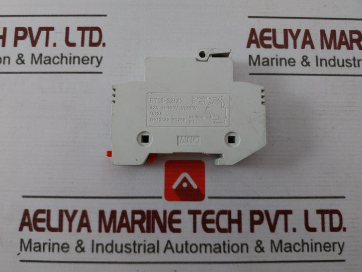 Mro Rt18-32(X) Fuse Holder 500V 32A 10X38 Gg R015 Rt18 Rt19 Rt14-20