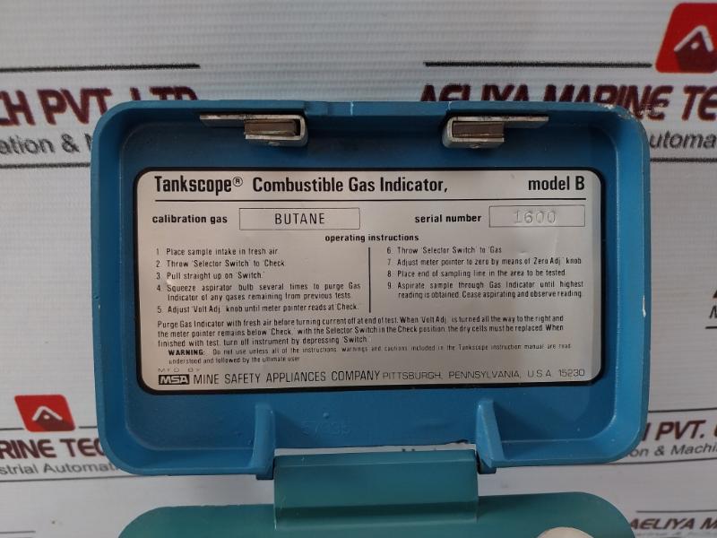 Msa 460300 B Combustible Gas Indicator T3C 0 To 20 % 57335