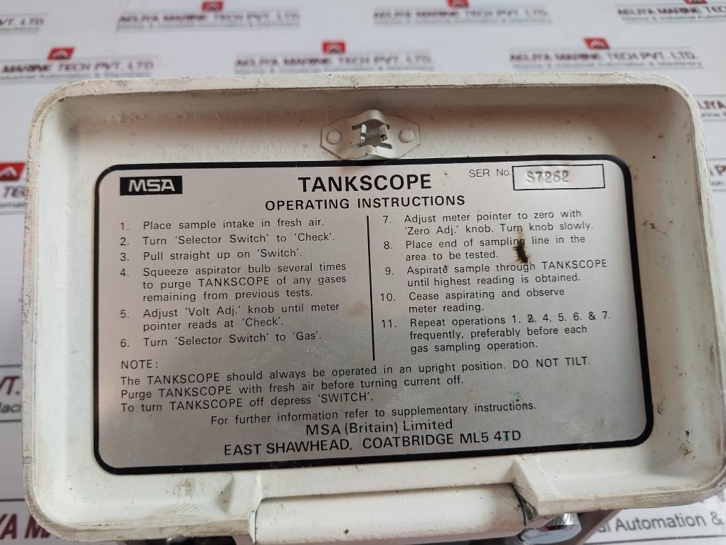 Msa Tankscope Gas Detection System