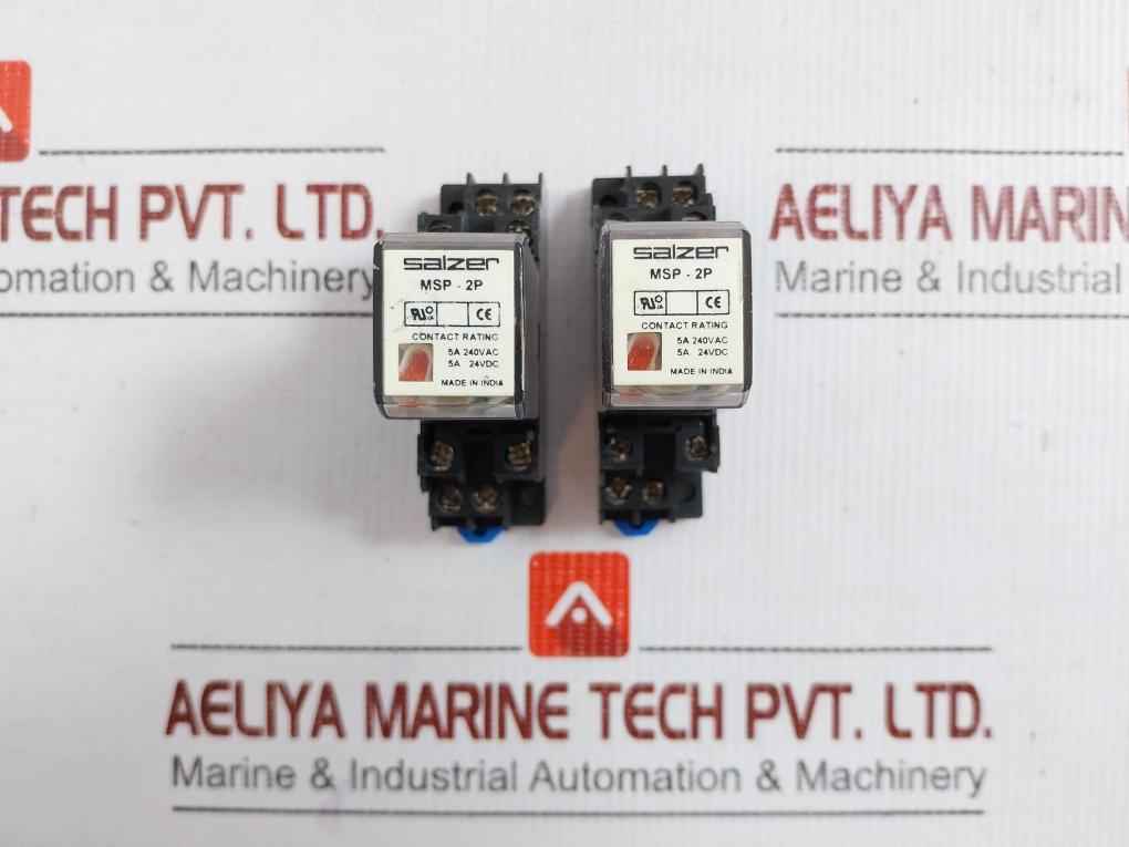 Msp 2P 240A Power Relay With Socket 240Vac Salzer