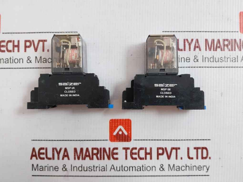 Msp 2P 240A Power Relay With Socket 240Vac Salzer
