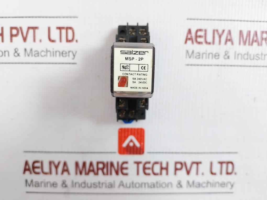 Msp 2P 240A Power Relay With Socket 240Vac Salzer