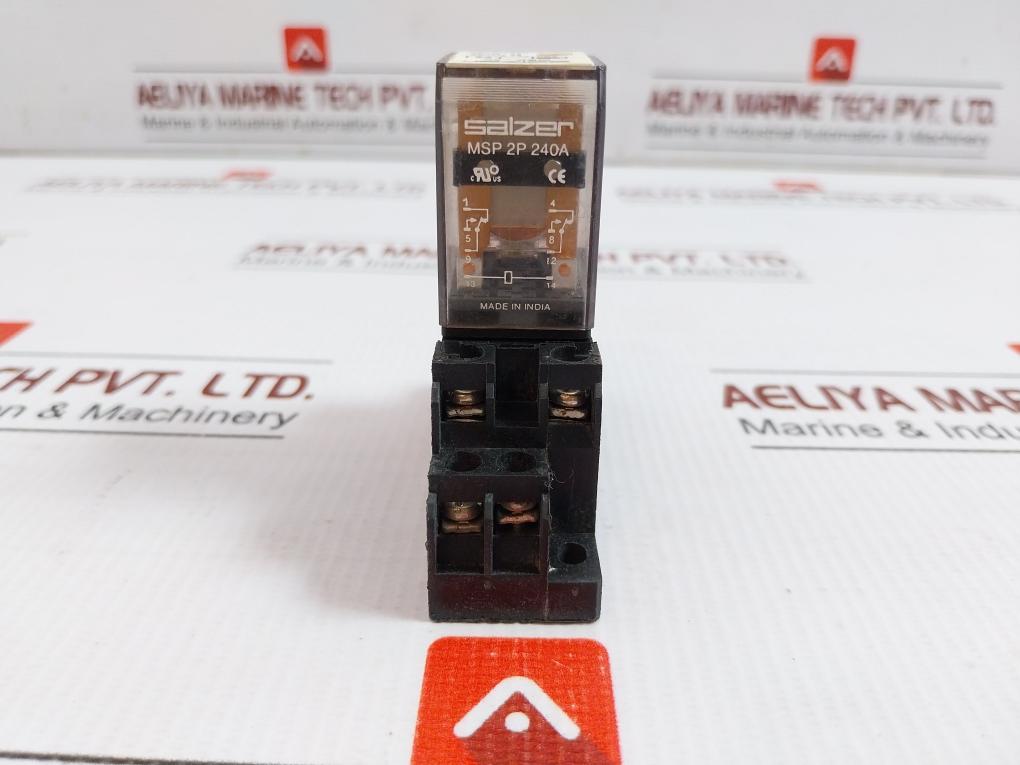 Msp 2P 240A Power Relay With Socket 240Vac Salzer