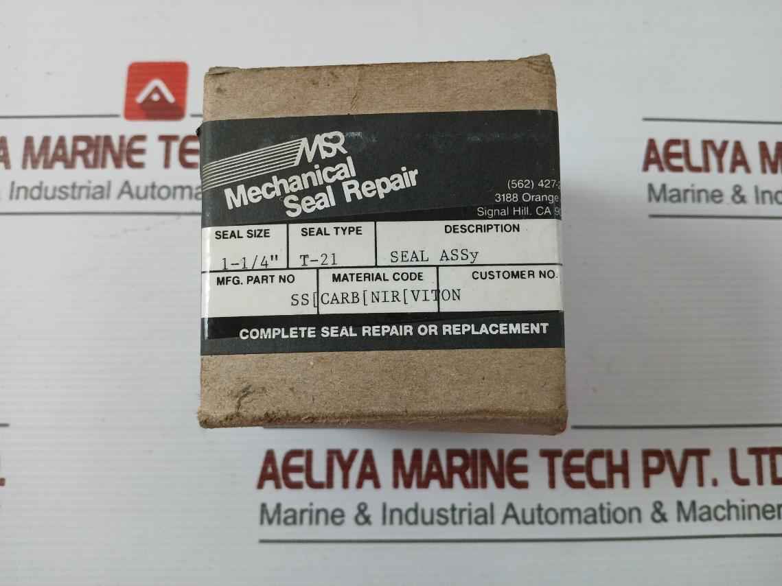 Msr T-21 Mechanical Seal Assembly Set 1-1/4”