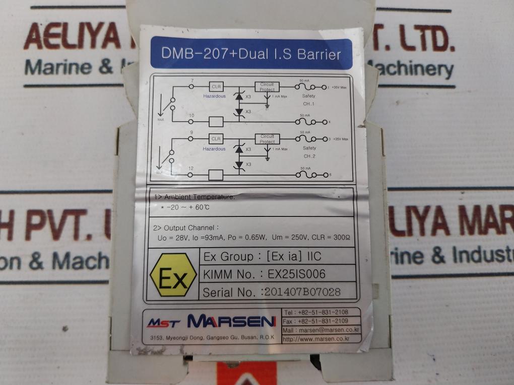 Mst Marsen Dmb-207+Dual I.S Barrier 250V