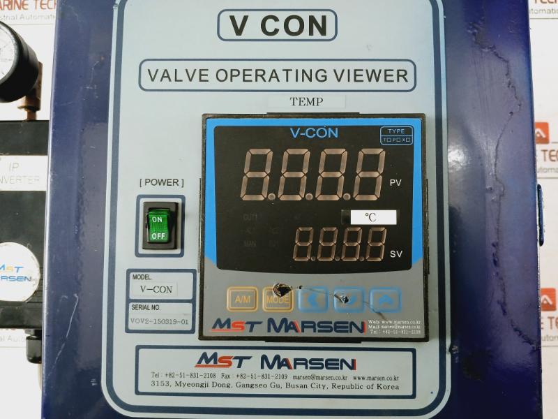 Mst Marsen V-con Pressure Gauge Valve Operating Viewer 0 To 0.3 Mpa 0 To 3 Bar
