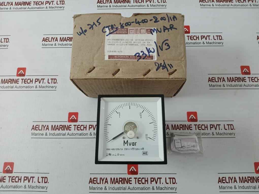 Mt-varmeter-sq-96 Analog Power Meter By Automatic Electric