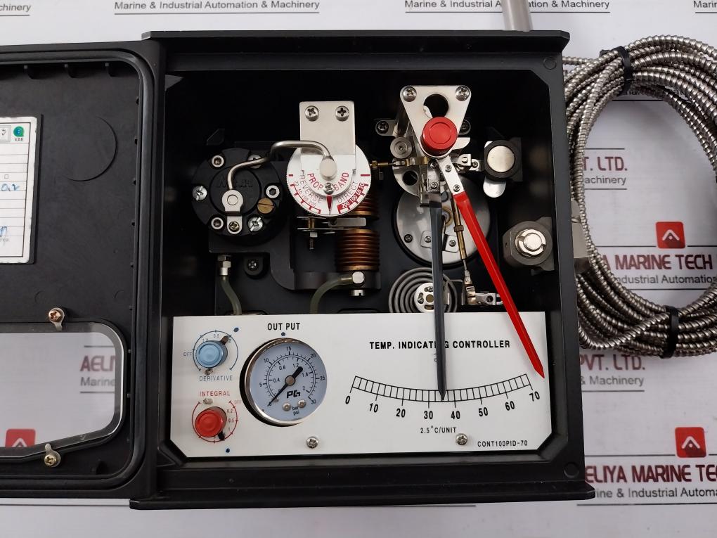 Mt.H Con-t100 Pneumatic/Temperature Indicating Controller W/ 10 Meter Cable 0-30 Psi 0-2 Bar