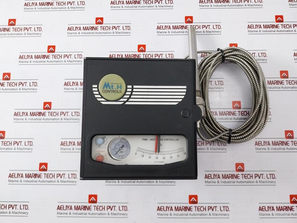 Mt.H Con-t100 Pneumatic/Temperature Indicating Controller W/ 10 Meter Cable 0-30 Psi 0-2 Bar