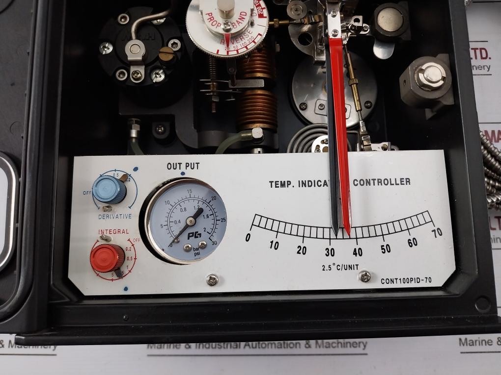 Mt.H Con-t100 Pneumatic/Temperature Indicating Controller W/ 10 Meter Cable 0-30 Psi 0-2 Bar