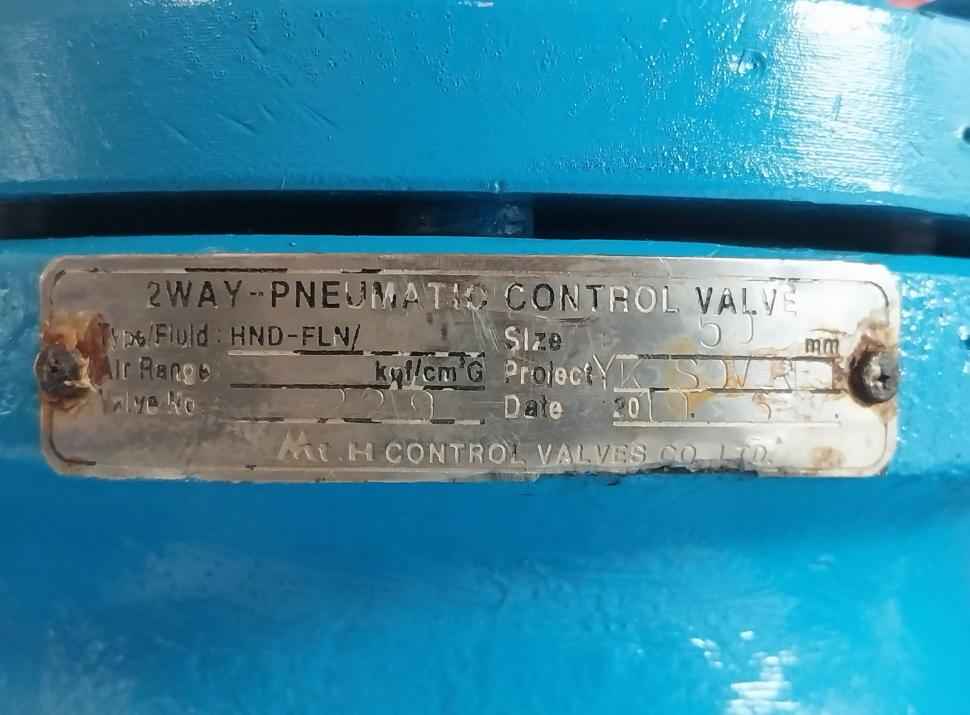 Mt.H Control Valves 2-way Pneumatic Control Valve W/ Smart Positioner Hnd-fln