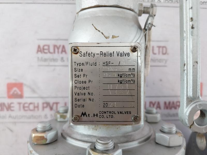 Mt.H Hsf-air Safety Relief Valve 9.9 Kgf/Cm2G A38V 10K 25X40Mm