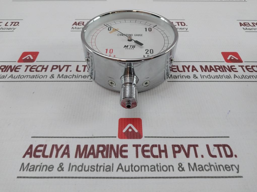 Mtb Osaka 609172 Compound Pressure Gauge -10 To 20 Kpa