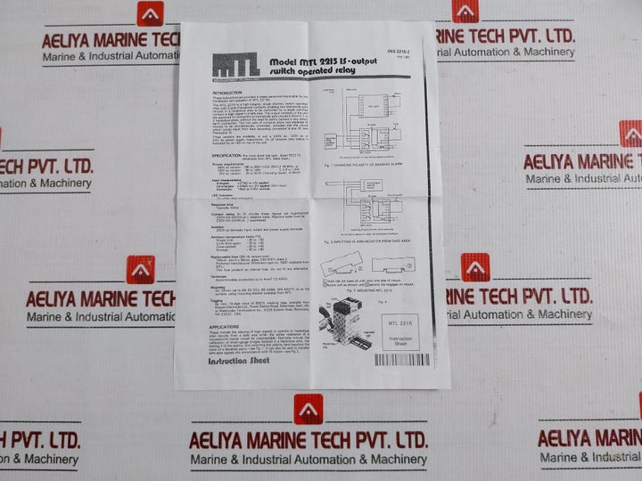 Mtl-2215 Is-output Switch Operated Relay Measurement Technology