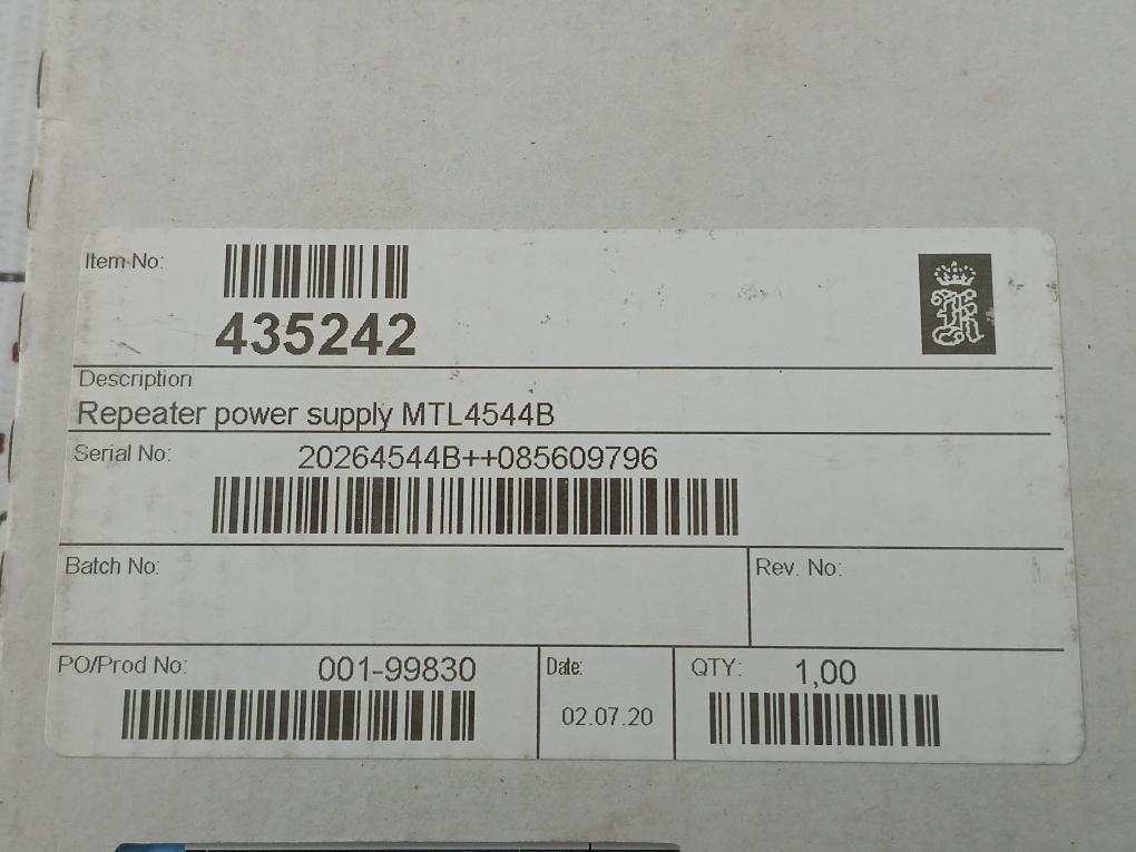Mtl4544b-2ch-Repeater-Power-Supply-For-Transmitter-Brand-Eaton-20-35vdc-2-11