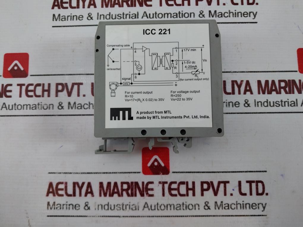 Mtl Instruments Icc 221 Temperature Converter 1-5 Vdc Icc221-k2-o1-d1