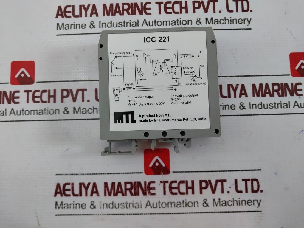 Mtl Instruments Icc 221 Temperature Converter Icc221-k3-01-d1, 1-5 Vdc