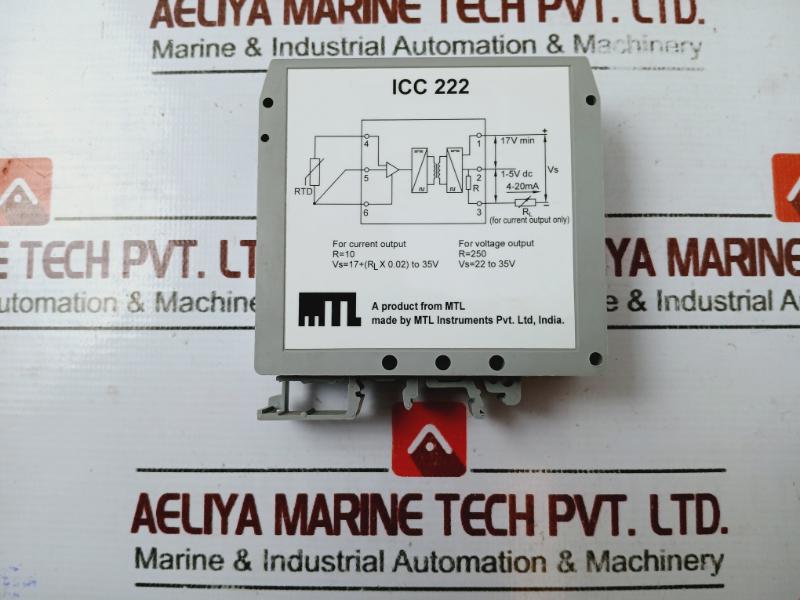 Mtl Instruments Icc222-r15-01 Temperature Converter 17v Min, 1-5 Vdc