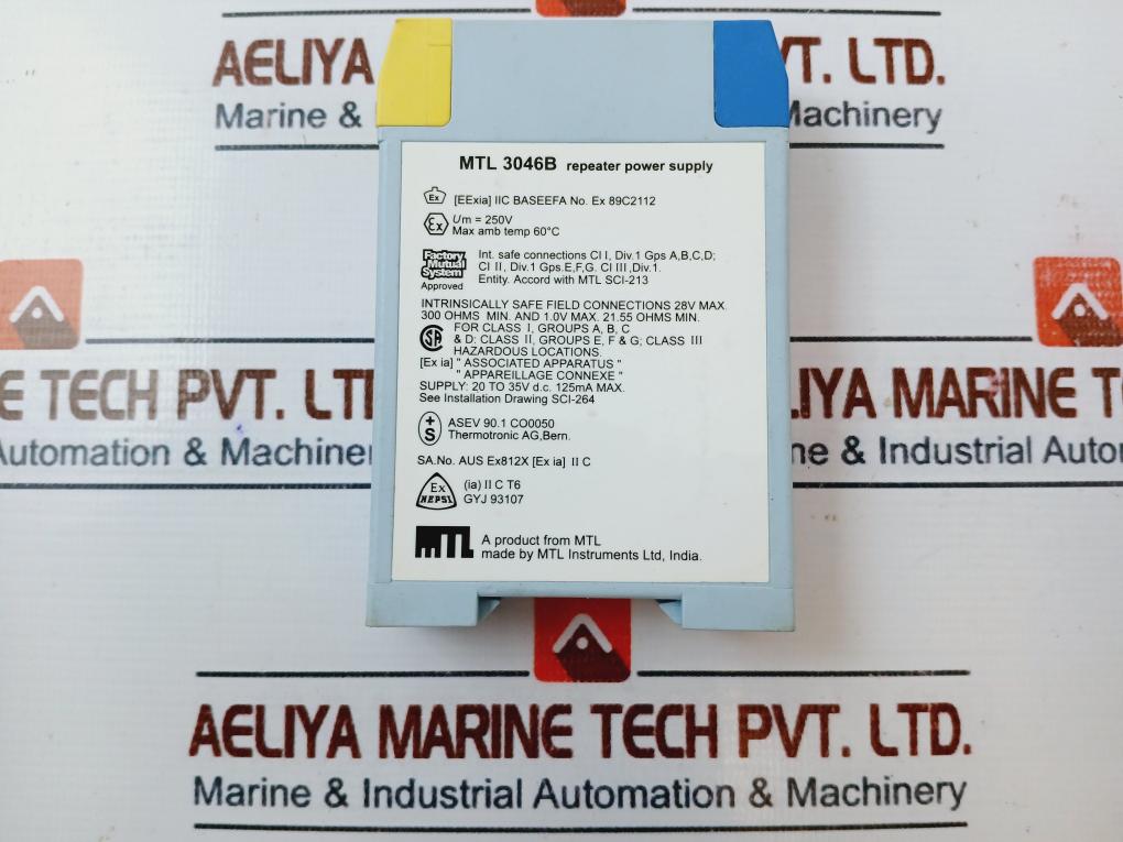 Mtl Instruments Mtl 3046B Repeater Power Supply Mtl 3000 Series 200Ma 20-35Vdc
