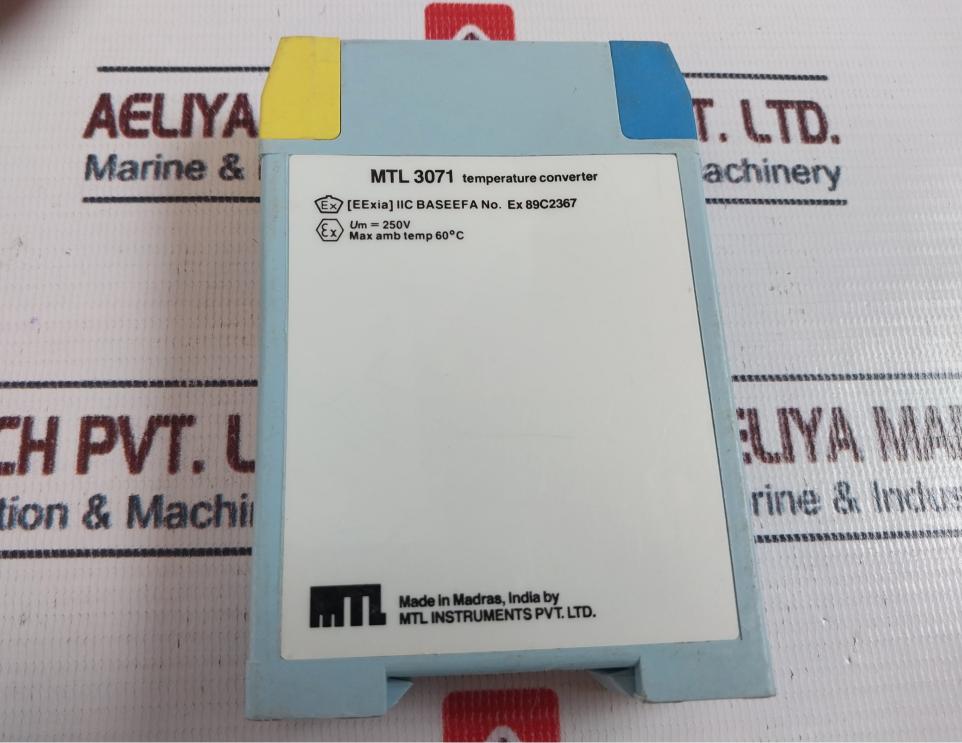 Mtl Instruments Mtl3071 Temperature Converter Ex 89C2367, 15 To 35Vdc