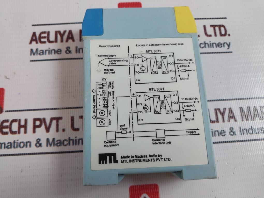 Mtl Instruments Mtl3071 Temperature Converter Ex 89C2367, 250V