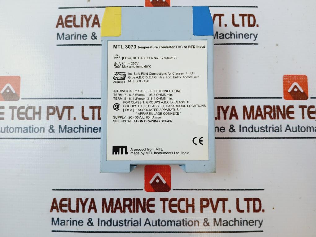 Mtl Instruments Mtl3073 Temperature Converter 250V