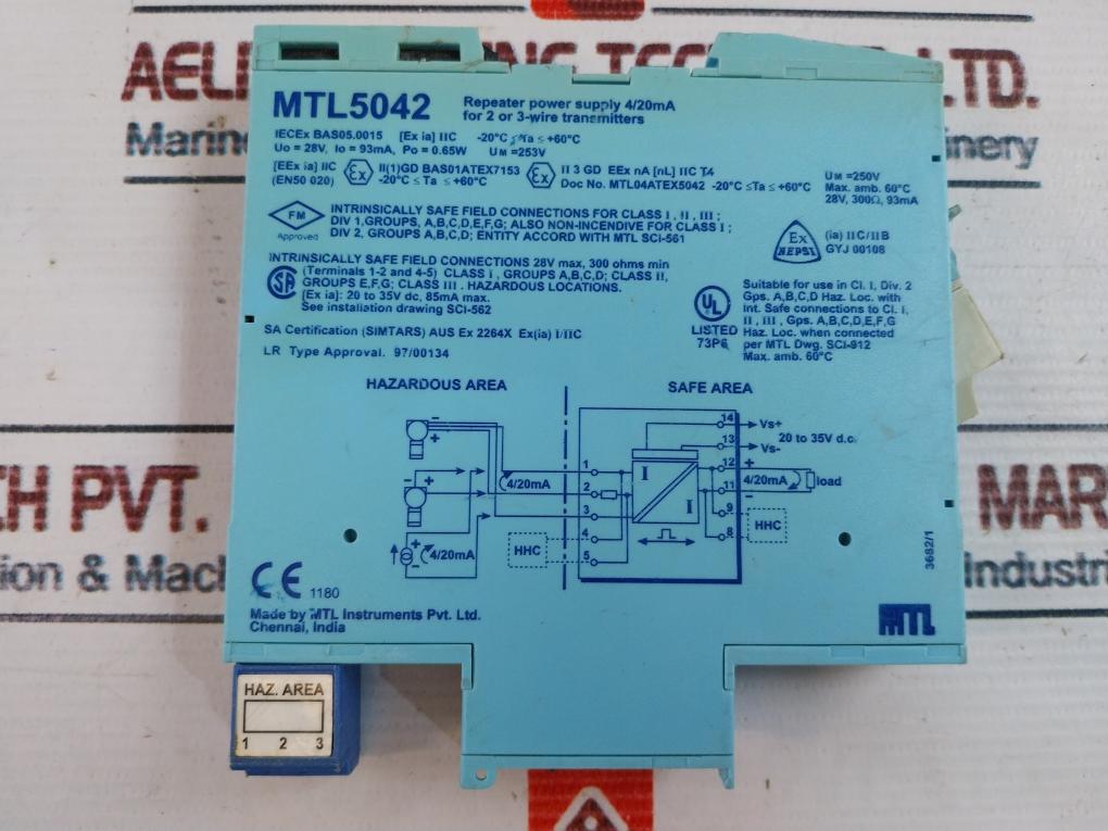 Mtl Instruments Mtl5042 Repeater Power Supply 4/20Ma 250V