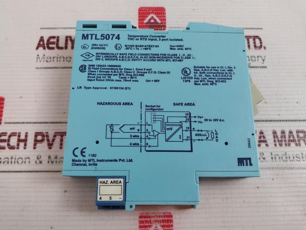 Mtl Instruments Mtl5074 Temperature Converter 250V 35Vdc 76Ma -20˚C Ta +60˚C