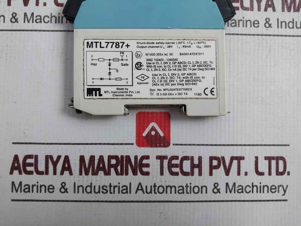 Mtl Instruments Mtl7787+ Din-rail Mounting Safety Barrier 250v