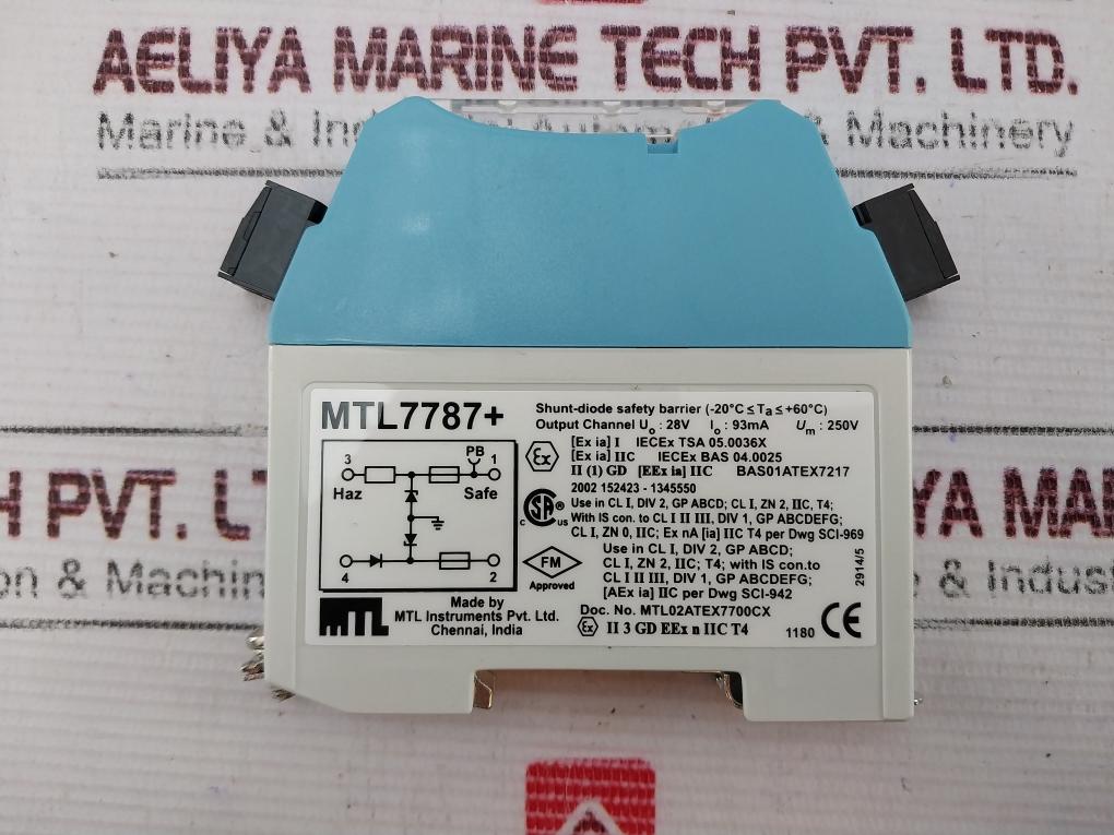 Mtl Instruments Mtl7787+ Shunt- Diode Safety Barrier 93Ma