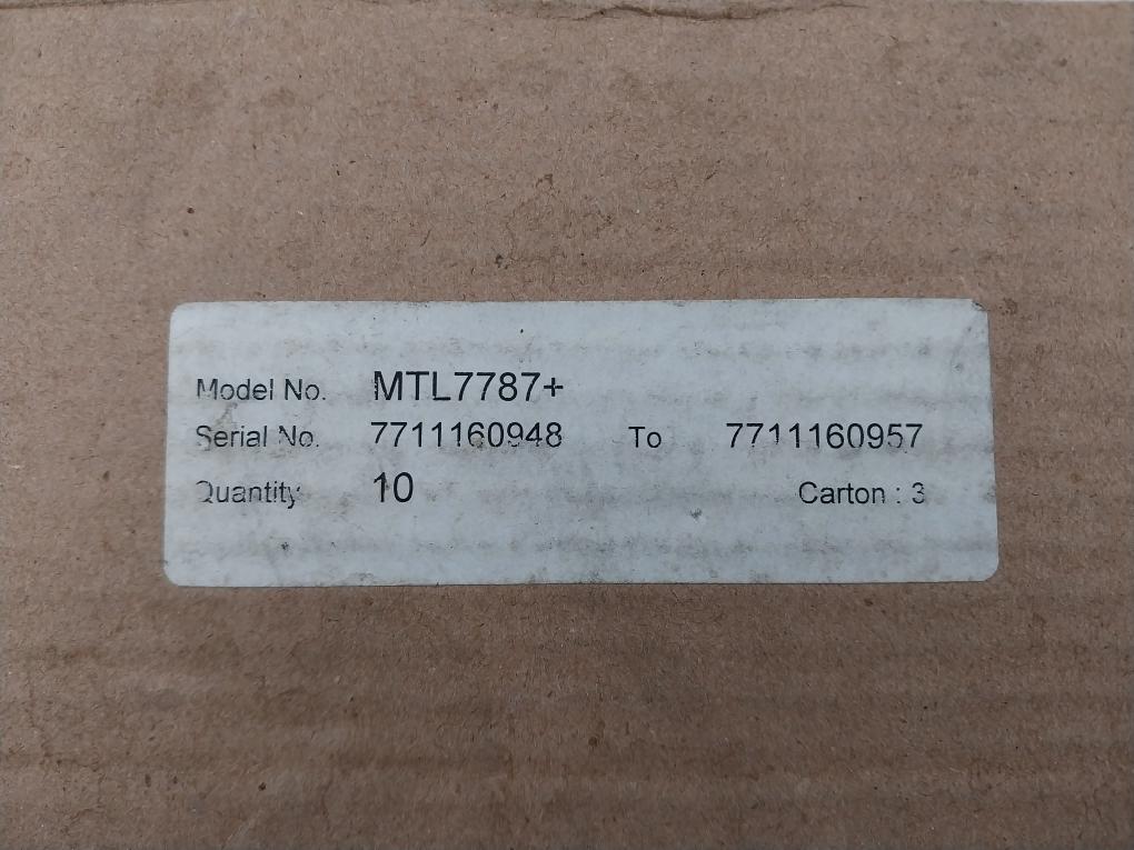 Mtl Instruments Mtl7787+ Shunt- Diode Safety Barrier 93Ma