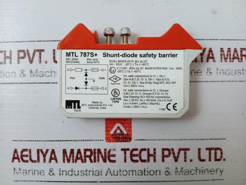 Mtl Instruments Mtl 787S+ Shunt Diode Safety Barrier, 28V