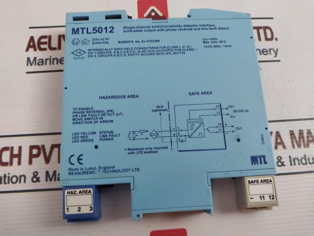 Mtl Mtl5012 Single-channel Switch/Proximity Detector Interface 20-35V Dc