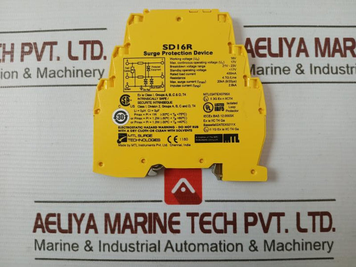 Mtl Sd16R Surge Protection Device 400Ma 20Ka 17V 3316412143 Mtl03Atex0755X