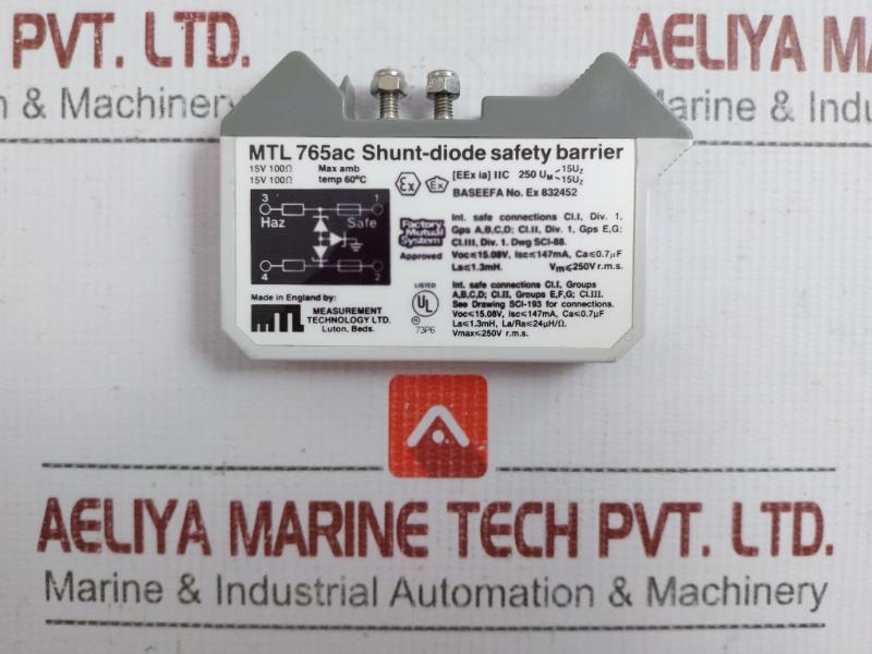 Mtl Shunt Diode Safety Barrier 765Ac 15V 100Ω