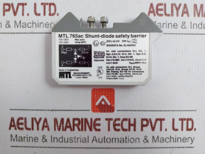 Mtl Shunt Diode Safety Barrier 765Ac 15V 100Ω