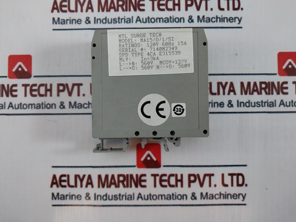Mtl Surge Ma15/D/1/Si Ac Dc Power Surge Protective Device With Filter 120V 60Hz 15A