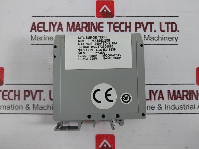 Mtl Surge Tech Ma15/d/2/si Surge Suppressor Module 240v 50hz 10a, 4ca E315539