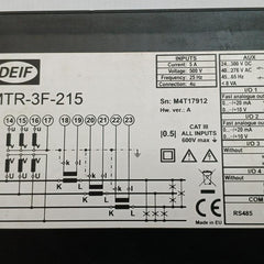 Mtr-3F-215 Multi-transducer 500 V 5A 25 Hz Deif