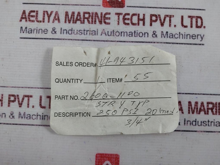 Mueller 75-11M-01 BOP Tests Equipment 2600-1100