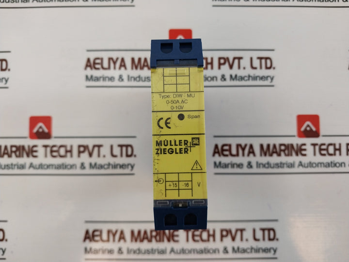 Muller Ziegler Diw-mu Measuring Transducer 0-50A Ac 0-10V