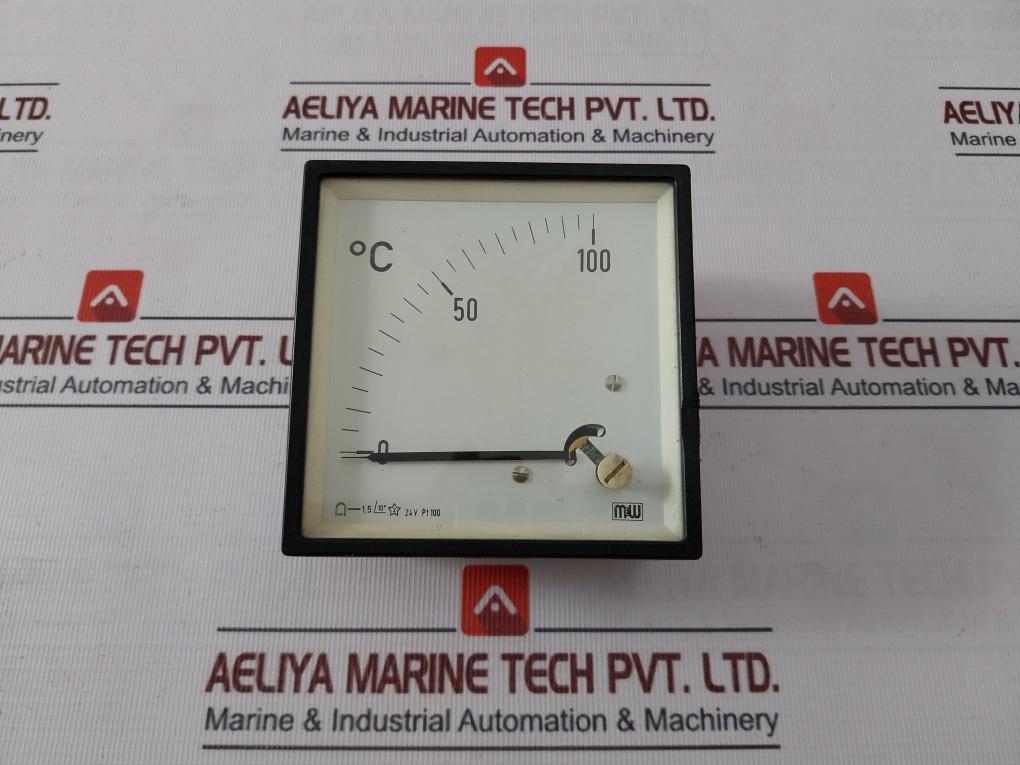 Muller & Weigert Dbq 96 Analog Meter With Celsius Scale Pt100 24V