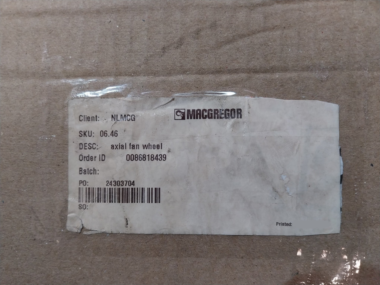 Multi-wing Mwcze3058800 Axial Fan Wheel 3Hr 112015/A 45 Deg G6.3 At 950 Rpm