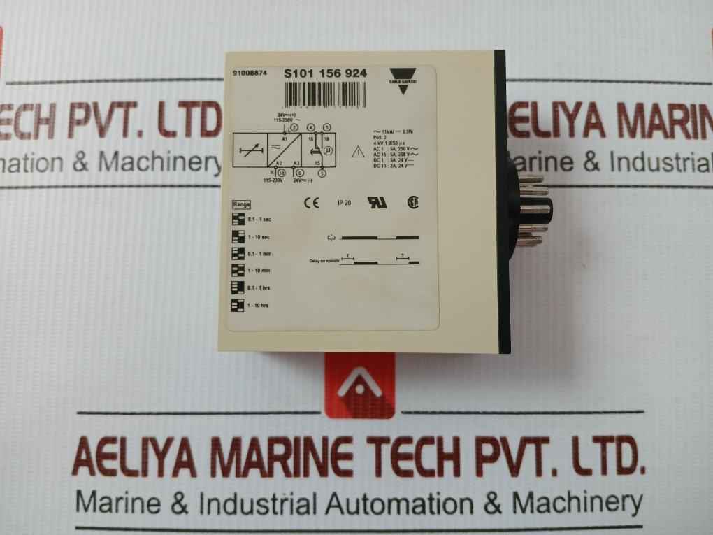 Multifunction Timer Relay 115-230/50-60Hz Carlo Gavazzi S101 156 924