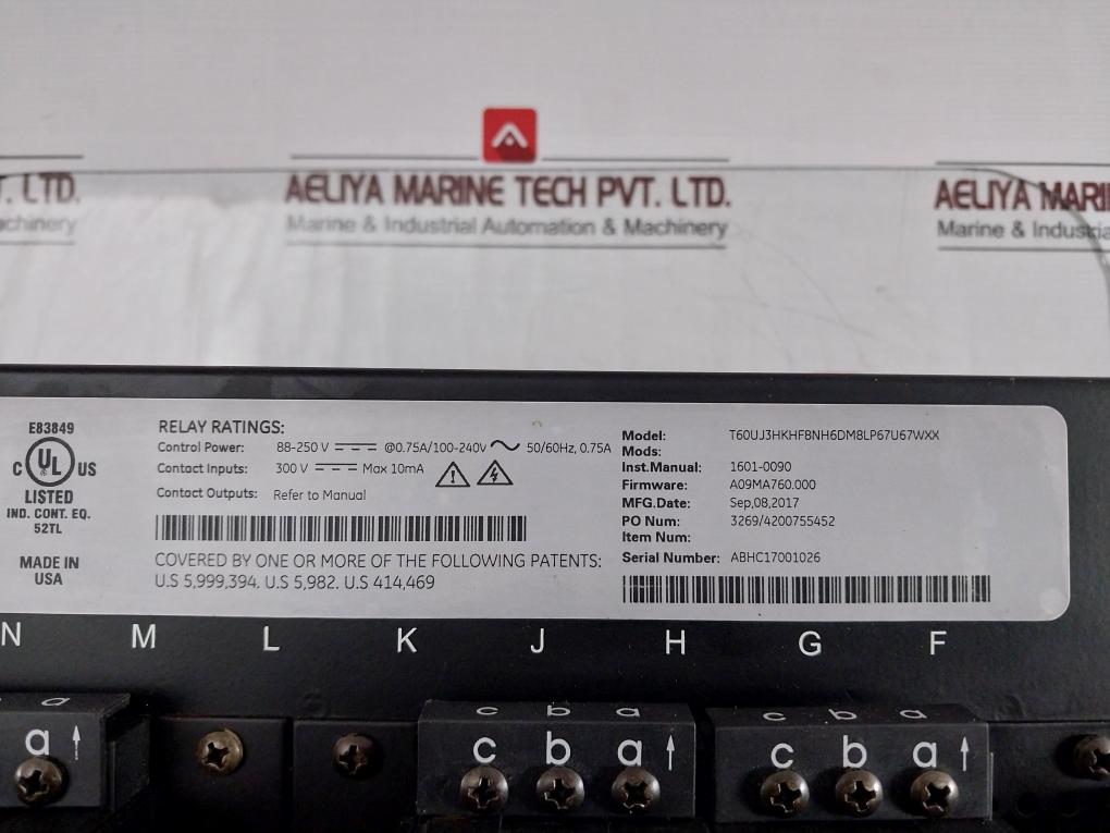 Multilin T60 Transformer Protection System Brand Ge Part No: T60Uj3Hkhf8Nh6Dm8Lp67U67Wxx