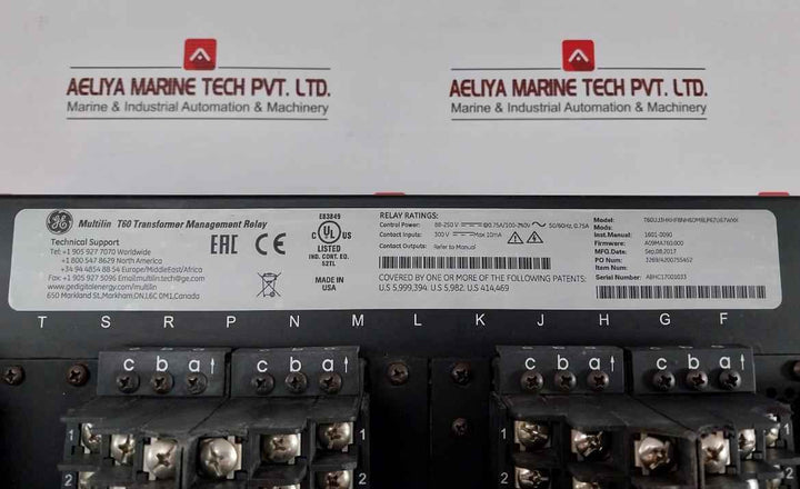 Multilin T60 Transformer Protection System Ge T60Uj3Hkhf8Nh6Dm8Lp67U67Wxx 50/60Hz