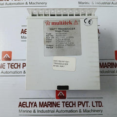 Multitek M100-wa1 Single Phase Watt Transducer 4-20ma, Less Than 750 Ohms