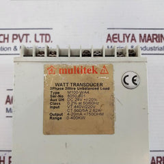 Multitek M100-WA4 Watt Transducer M100-wa4