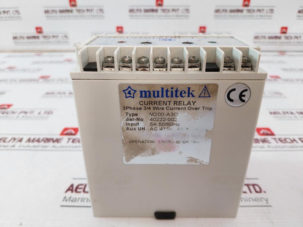 Multitek M200-a30 Current Relay 5A 50/60Hz