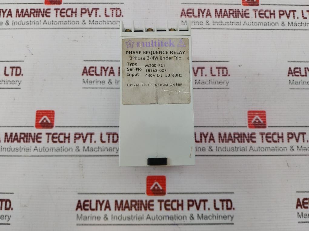 Multitek M200-ps1 Phase Sequence Relay 440V 50/60Hz